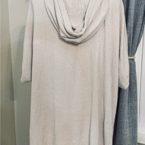 NEW Barefoot Dreams Cozy Chic Ultra Light Zip Up Hoodie In Stone L/XL - Picture 5 of 9